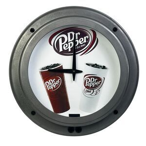 Vintage Dr Pepper Wall Clock Retro Advertising Collectible Tested Working